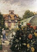 Gustave Caillebotte Big Chrysanthemum in the garden china oil painting reproduction